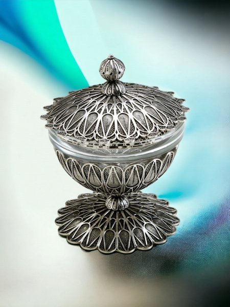 POT DE MIEL EN ARGENT PUR 