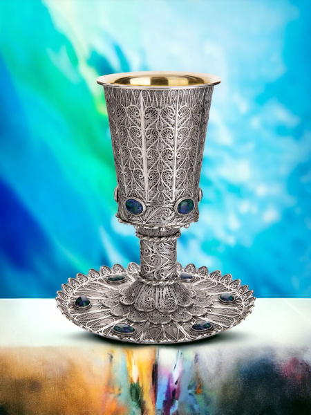 VERRE DE KIDOUSH  EN ARGENT PUR 