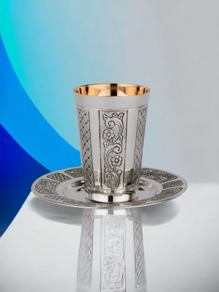 VERRE DE KIDOUSH EN ARGENT PUR : 925 ARGENT STERLING