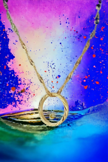 24K GOLD CHAIN ​​RING