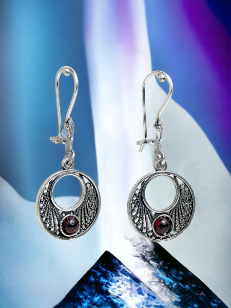BOUCLES D'OREILLES EN ARGENT PUR 