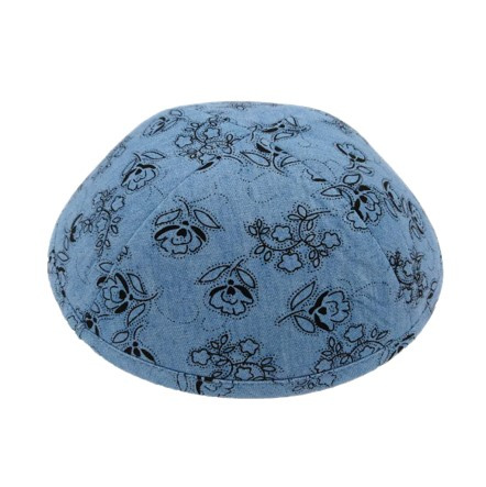KIPPA IMPRIMÉ FLEUR AZUR ENFANTS
