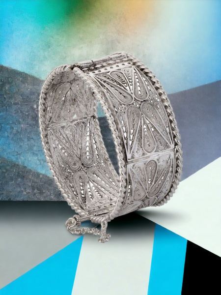 צמיד חישוק מכסף טהור