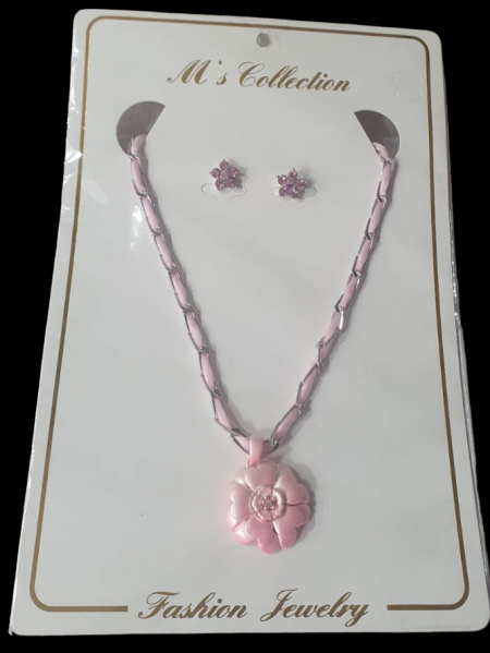 Collier Fantaisie + boucles d'oreille