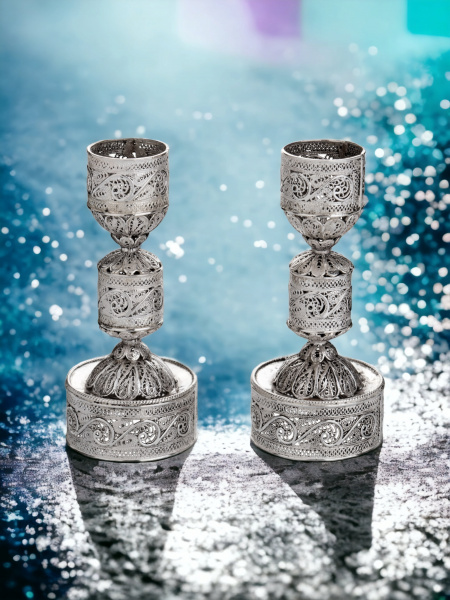 BOUGEOIRS EN ARGENT PUR 