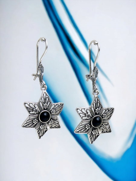 BOUCLES D'OREILLES EN ARGENT PUR 