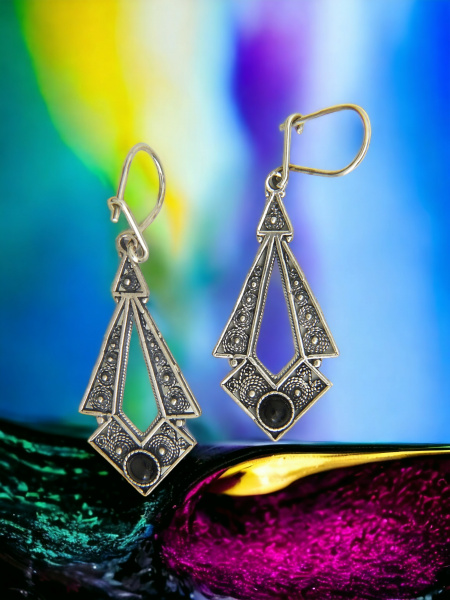 BOUCLES D'OREILLES EN ARGENT PUR 