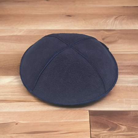 KIPPA BLEU EN CUIR 14cm