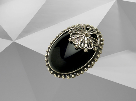 BROCHE EN ARGENT PUR 