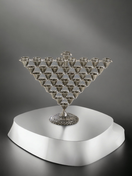 'HANOUKIA EN ARGENT PUR 