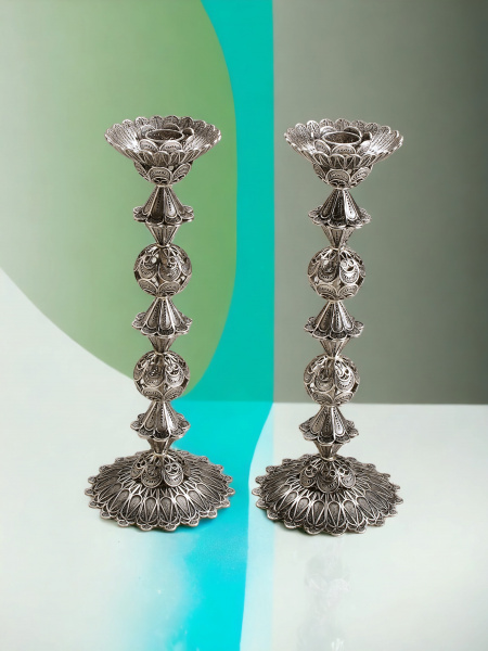 BOUGEOIRS EN ARGENT PUR 