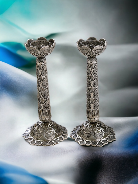 BOUGEOIRS EN ARGENT PUR 