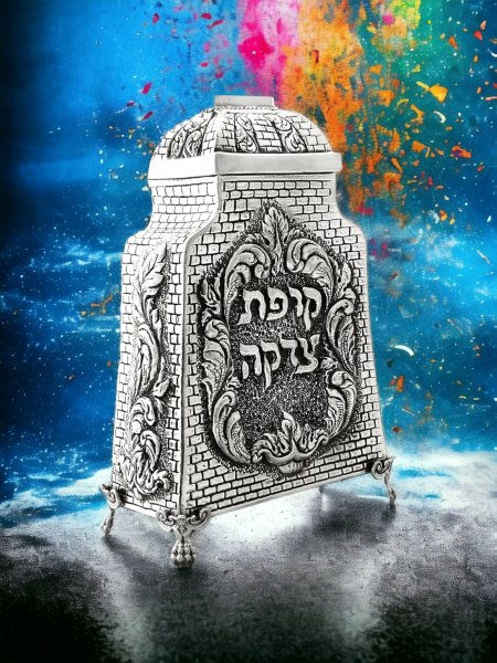 TSÉDAKA PORTE DE SION EN ARGENT PUR : 925 ARGENT STERLING 