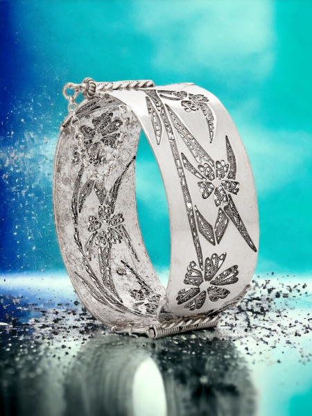 צמיד חישוק מכסף טהור