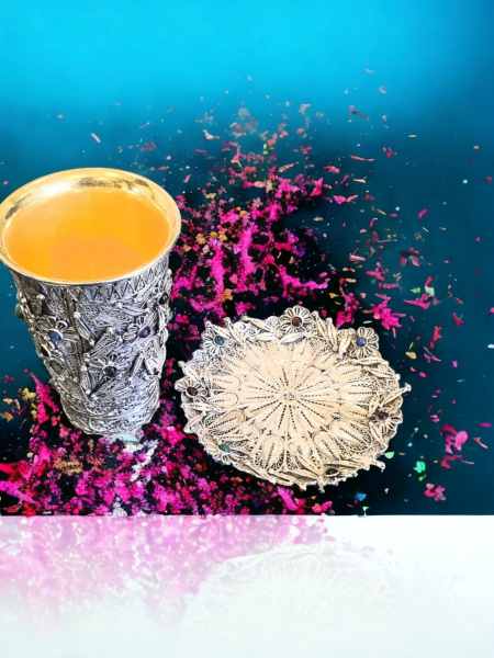 VERRE DE KIDOUSH EN ARGENT PUR 