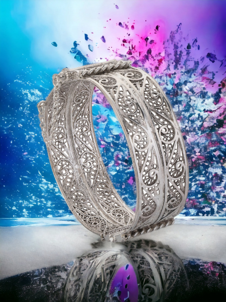 BRACELET CRÉOLE EN ARGENT PUR 