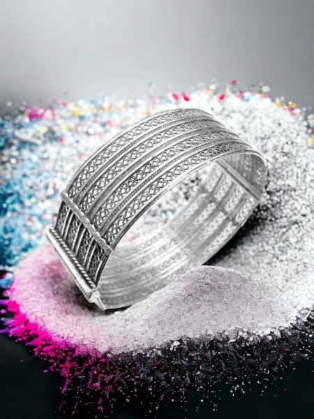 BRACELET CRÉOLE EN ARGENT PUR 