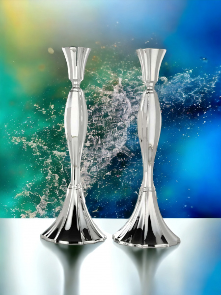  BOUGEOIRS DE LUXE POUR CHABBAT EN ARGENT PUR : 925 ARGENT STERLING