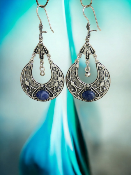 BOUCLES D'OREILLES EN ARGENT PUR 