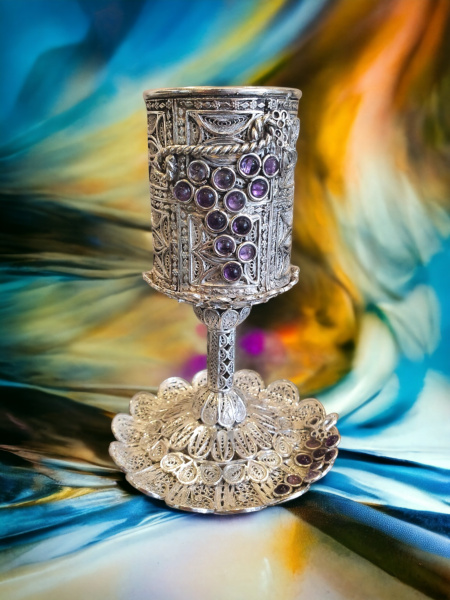 VERRE DE KIDOUSH EN ARGENT PUR 