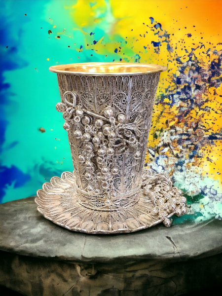 VERRE DE KIDOUSH EN ARGENT PUR 
