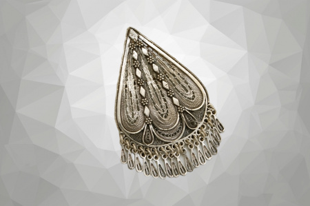 BROCHE EN ARGENT PUR 