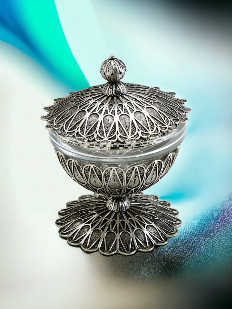 POT DE MIEL EN ARGENT PUR 