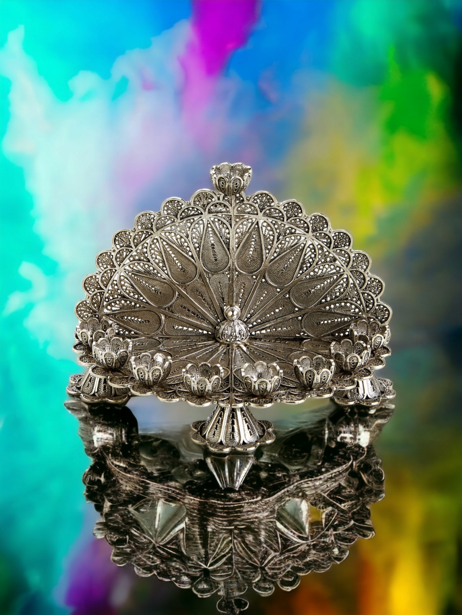 'HANOUKIA EN ARGENT PUR 