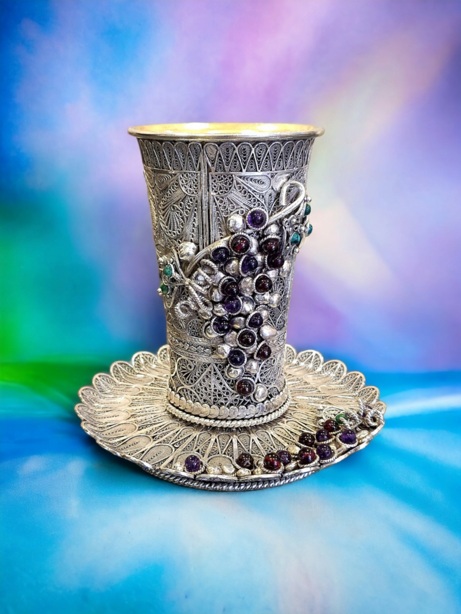 VERRE DE KIDOUSH EN ARGENT PUR 