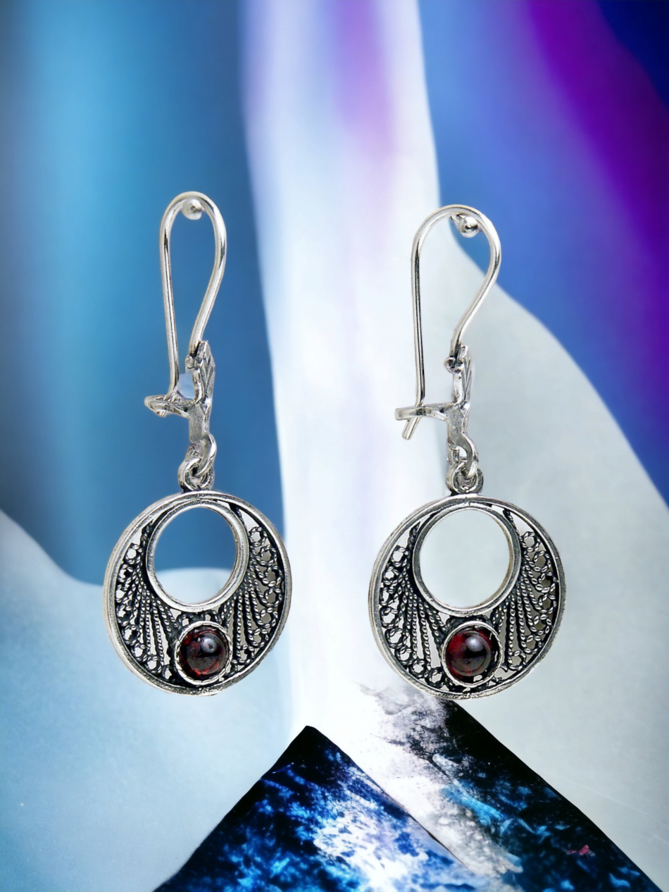 BOUCLES D'OREILLES EN ARGENT PUR 