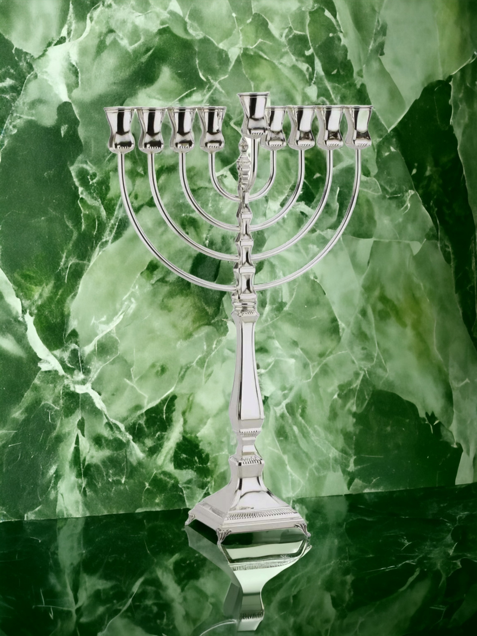 'HANOUKIA EN ARGENT PUR : 925 ARGENT STERLING 