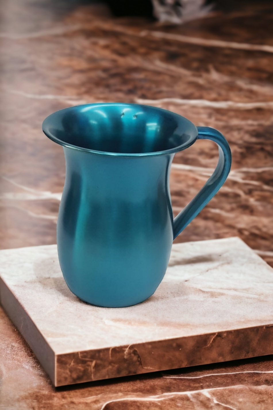 Kéli acier inoxydable turquoise mat lisse