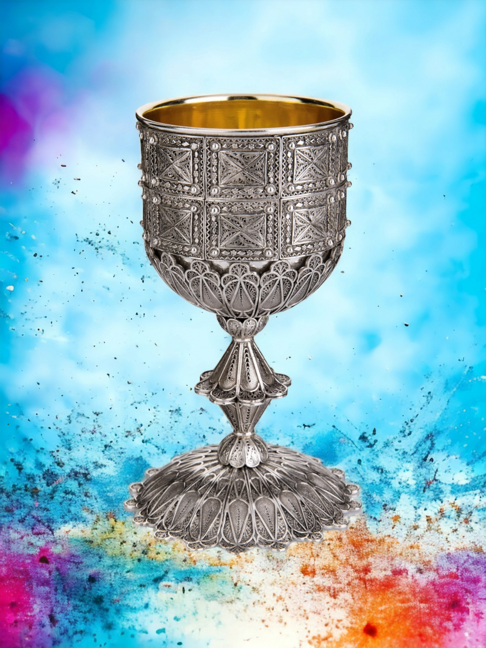 VERRE DE KIDOUSH EN ARGENT PUR 