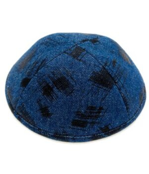KIPPA BLEU GRIBOUILLÉ POUR ENFANTS