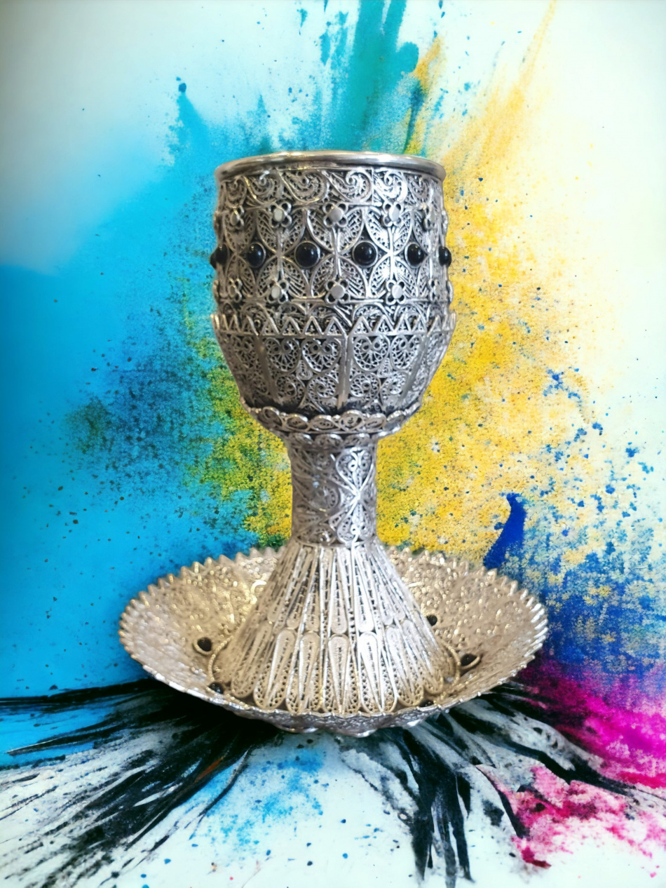 VERRE DE KIDOUSH EN ARGENT PUR 