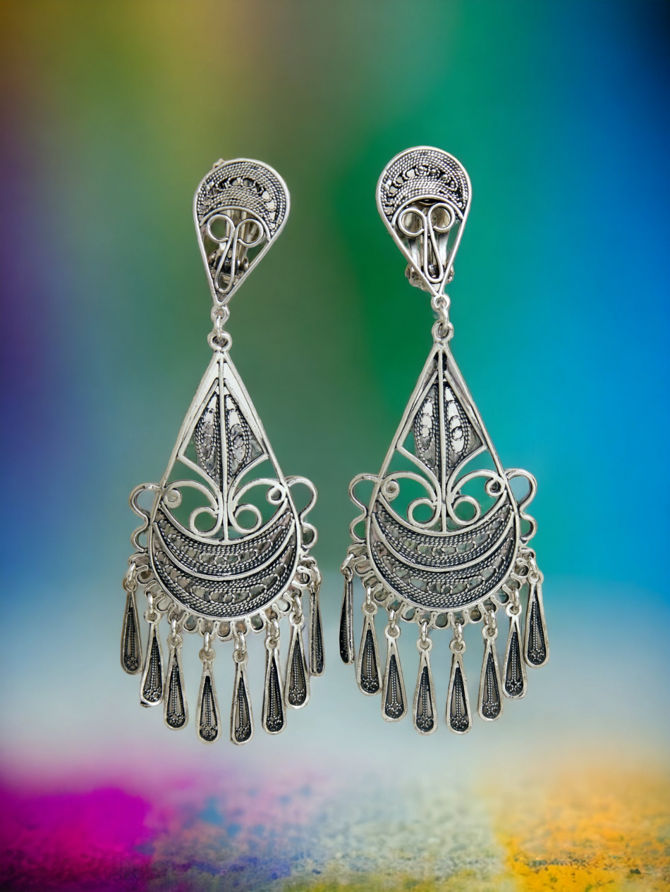 BOUCLES D'OREILLES EN ARGENT PUR 
