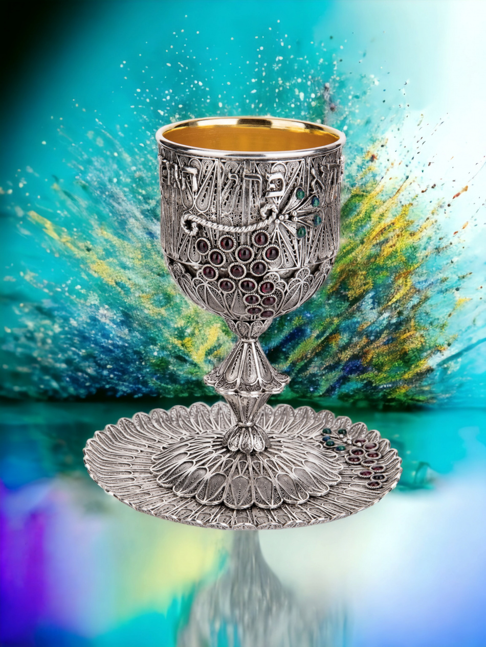 VERRE DE KIDOUSH EN ARGENT PUR 