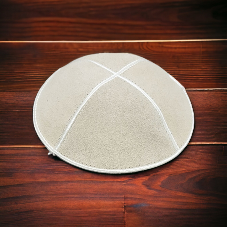 KIPPA EN CUIR CRÈME 16cm