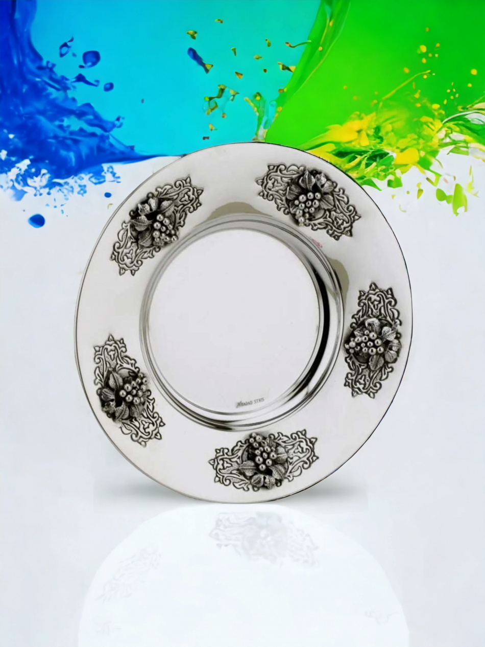 ASSIETTE POUR VERRES DE KIDOUSH EN ARGENT PUR : 925 ARGENT STERLING 