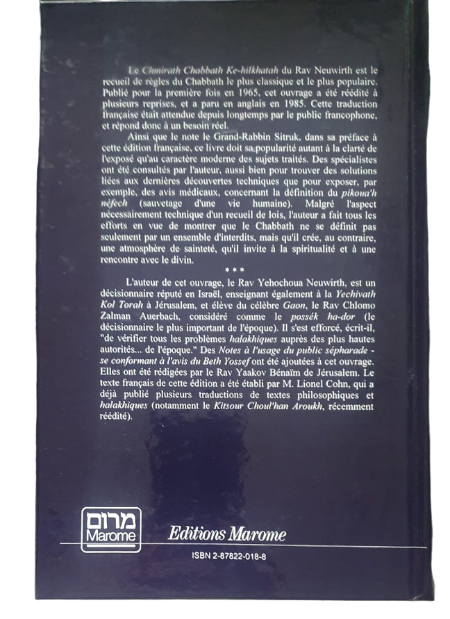 CHMIRATH CHABBATH SET DE 2 LIVRES