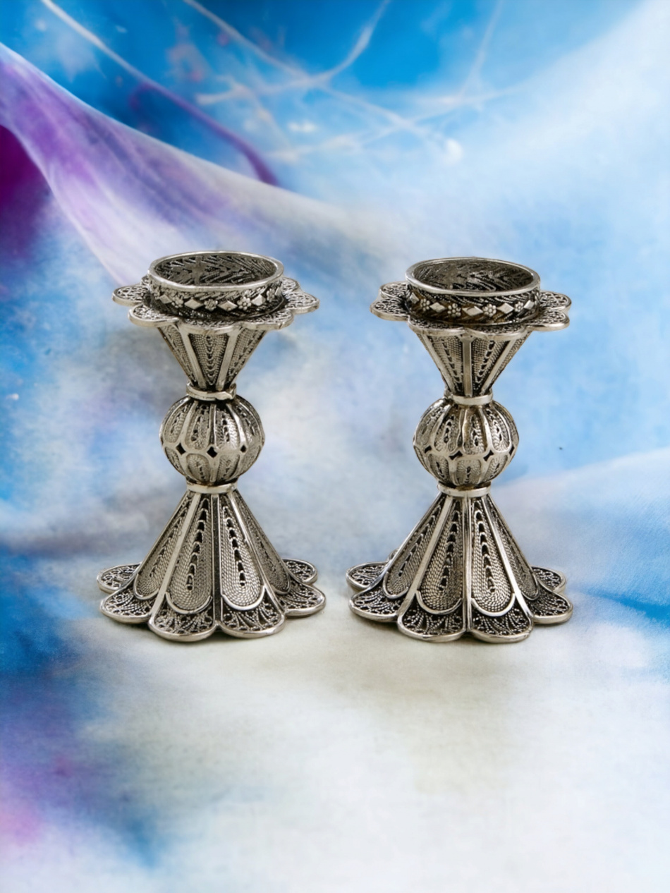 PETITS BOUGEOIRS EN ARGENT PUR 