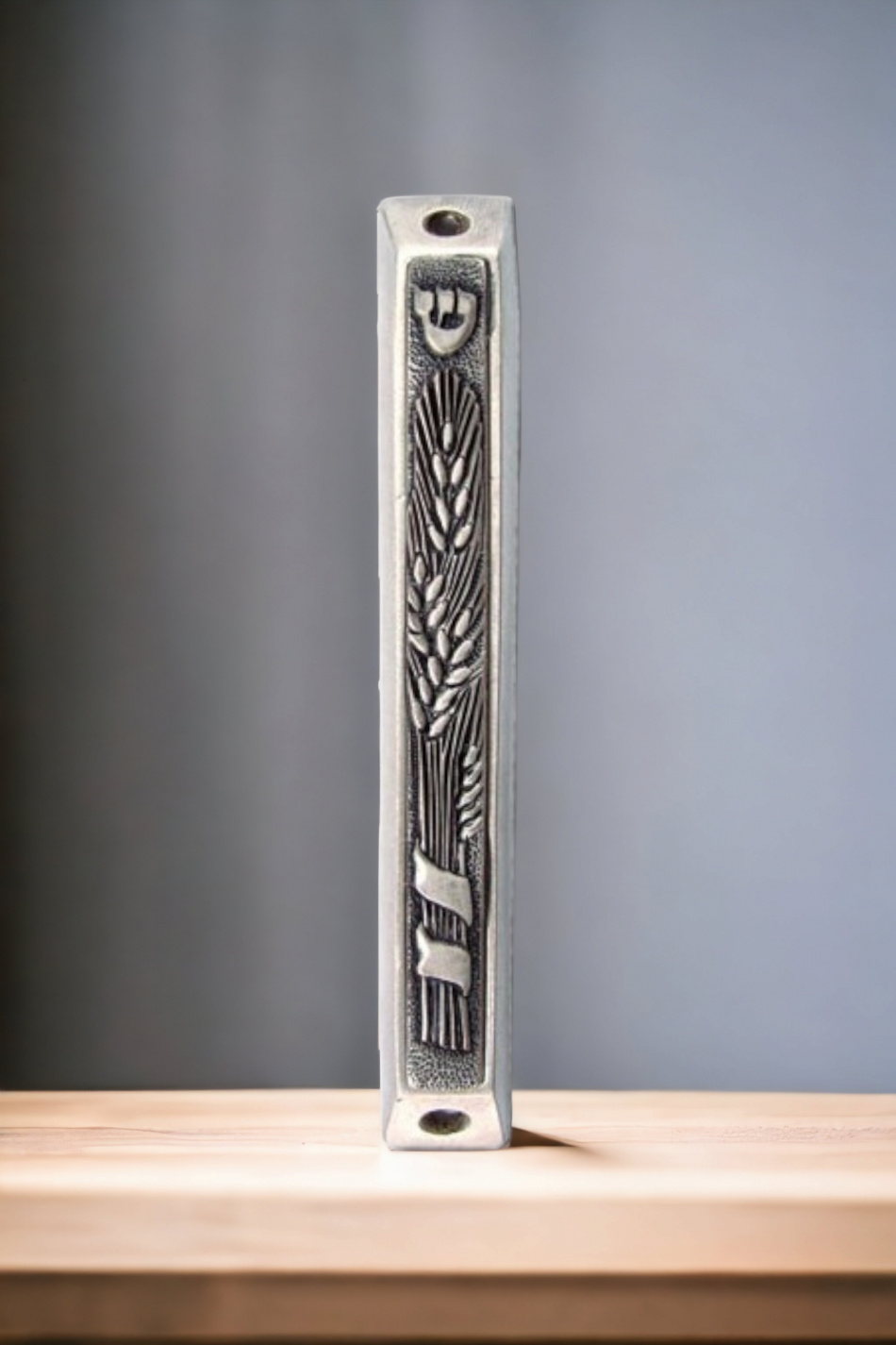 Boîtier de mézouza avoine de couleur argent
