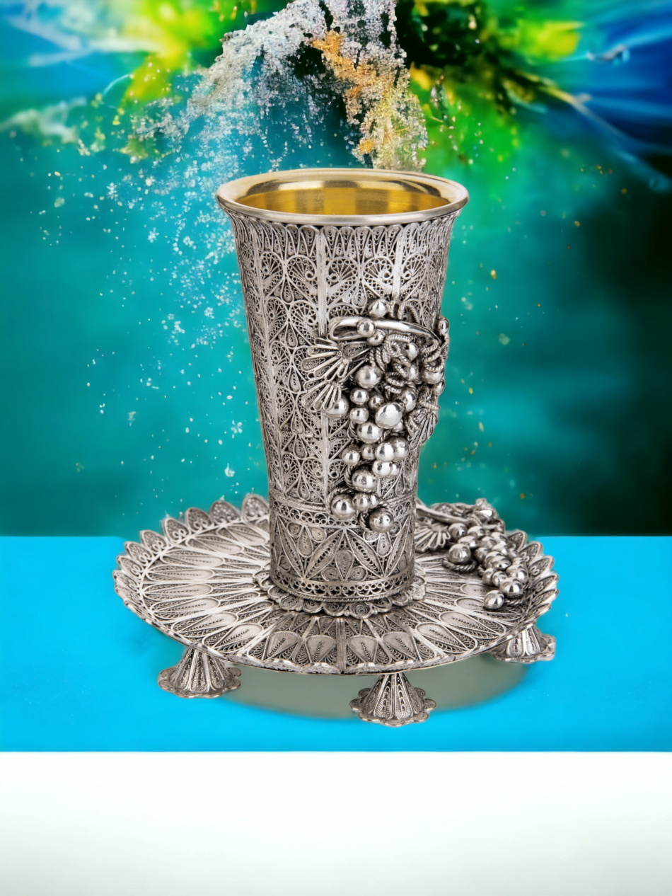 VERRE DE KIDOUSH EN ARGENT PUR 