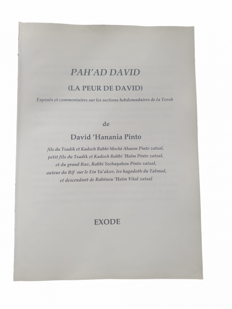 PA'HAD DAVID : CHEMOT