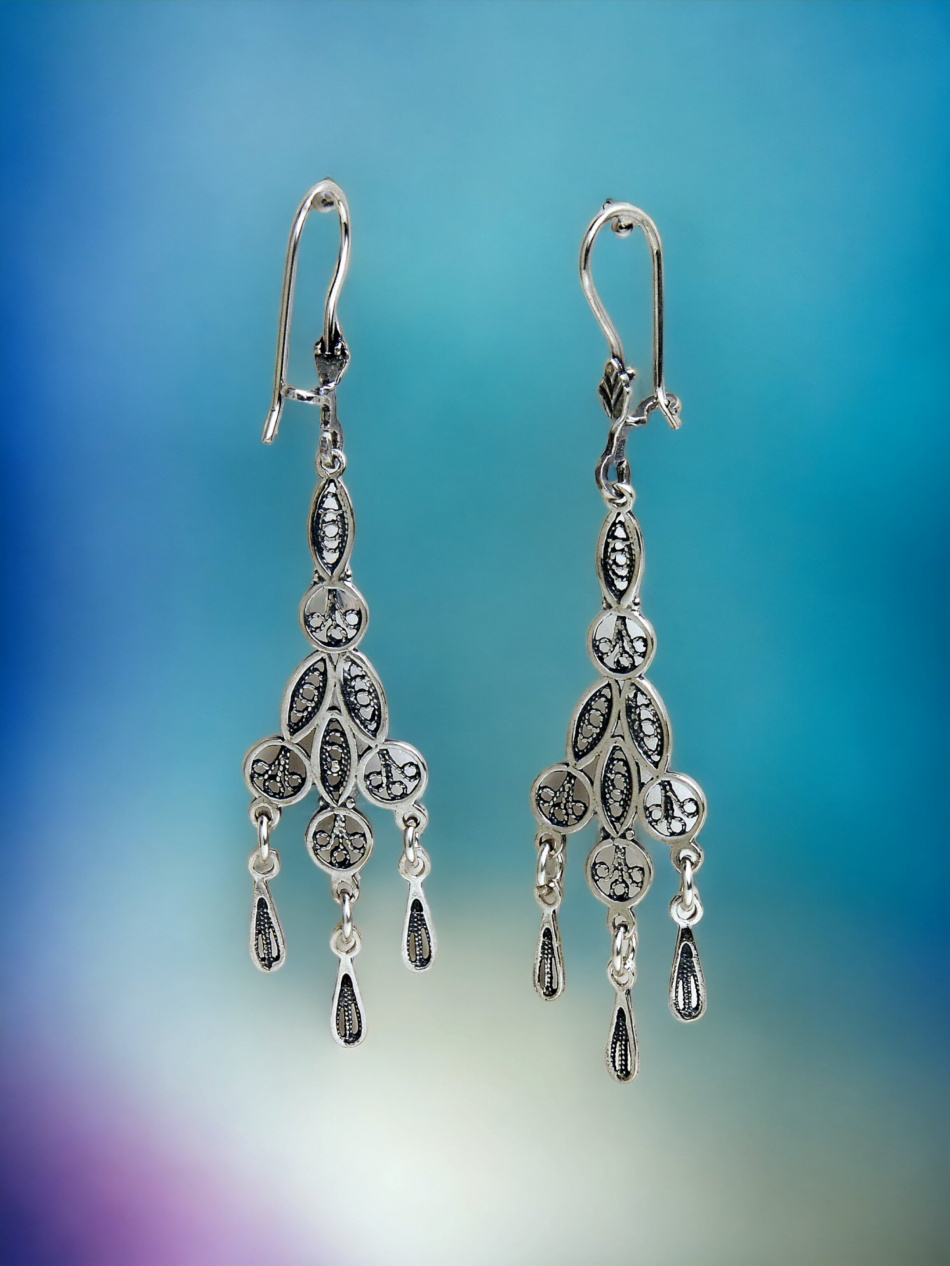 BOUCLES D'OREILLES EN ARGENT PUR
