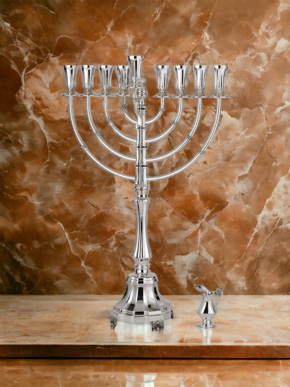 'HANOUKIA EN ARGENT PUR : 925 ARGENT STERLING 