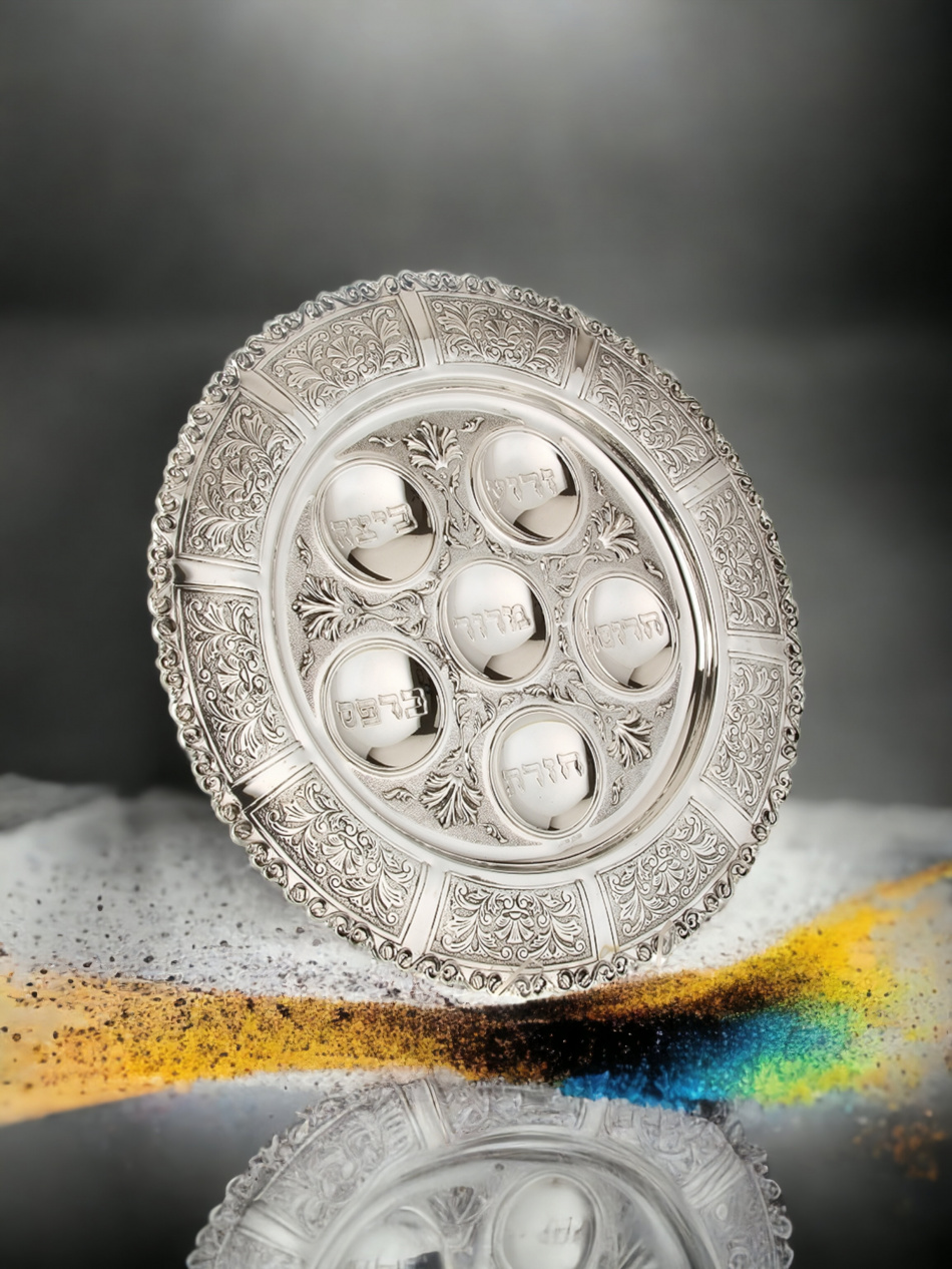 PLATEAU DE PESSA'H DE LUXE EN ARGENT PUR : 925 ARGENT STERLING