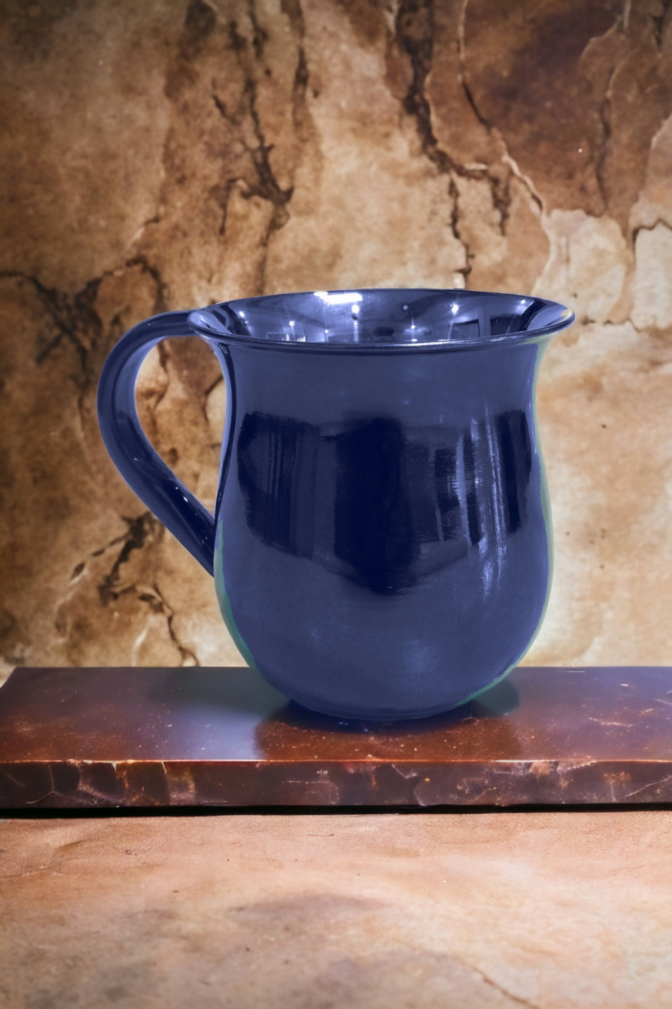 Bleu en partie, intérieur du kéli en acier inoxydable