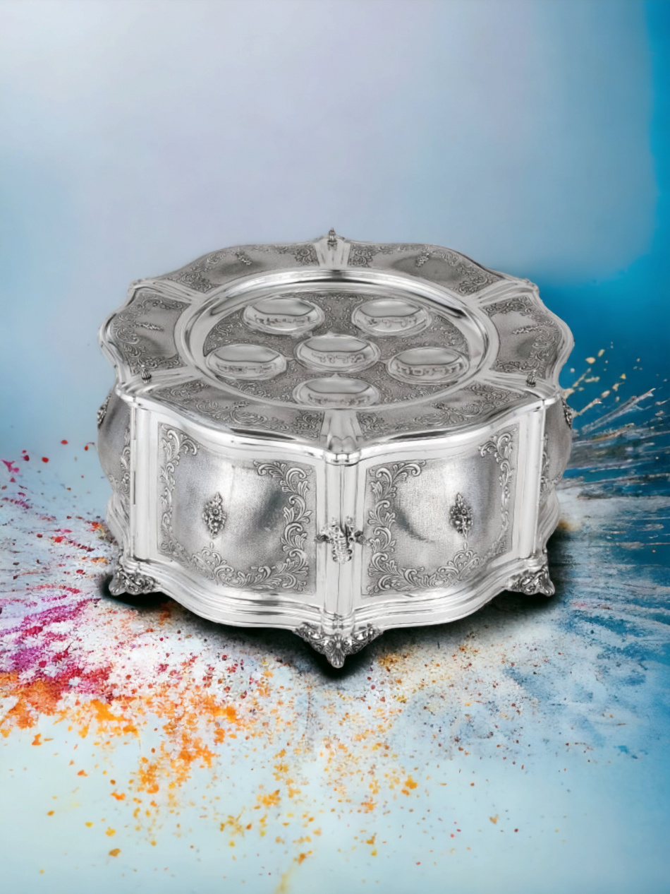 PLATEAU DE PESSA'H D'EXCEPTION EN ARGENT PUR : 925 ARGENT STERLING