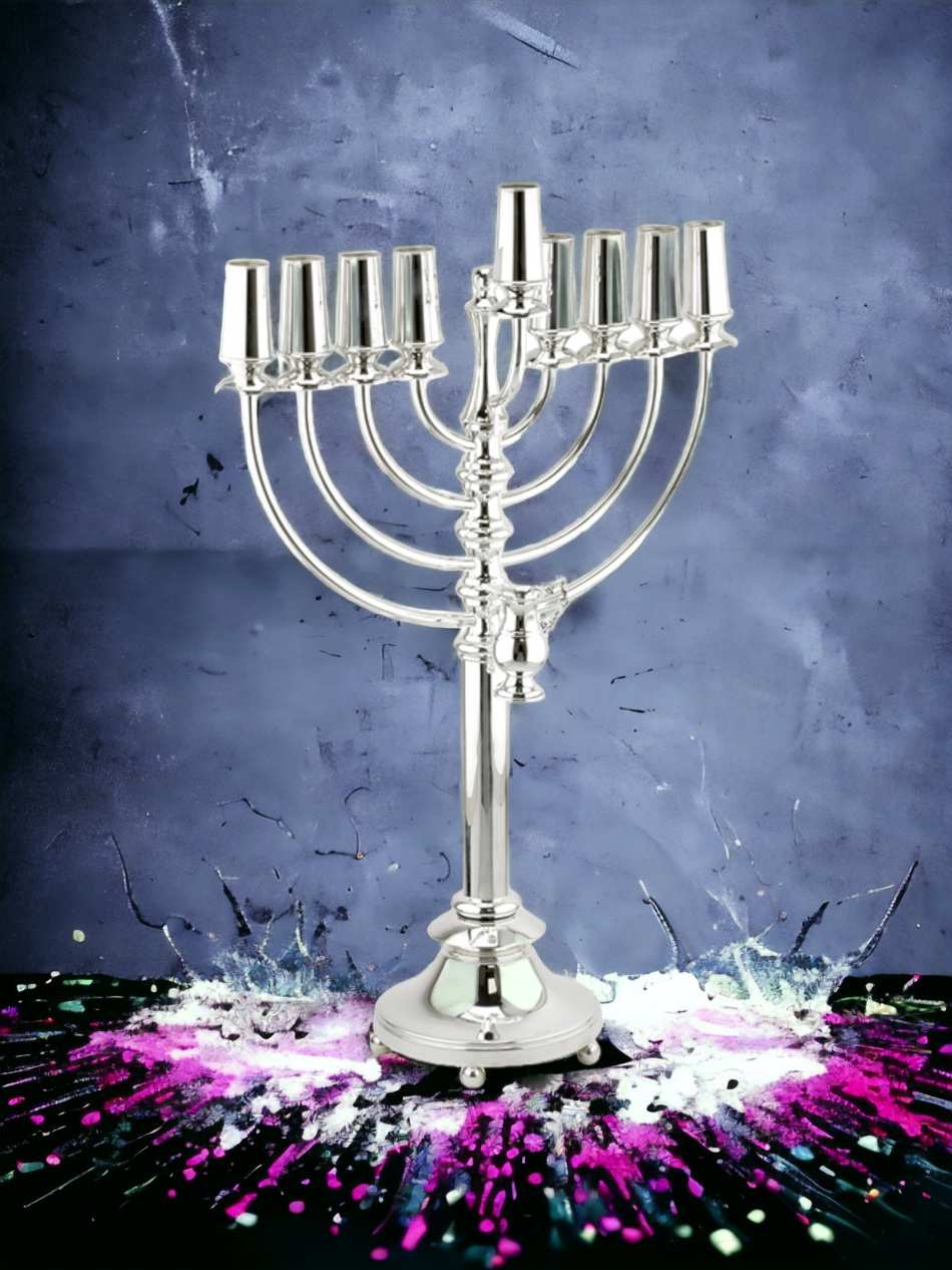 'HANOUKIA EN ARGENT PUR : 925 ARGENT STERLING 